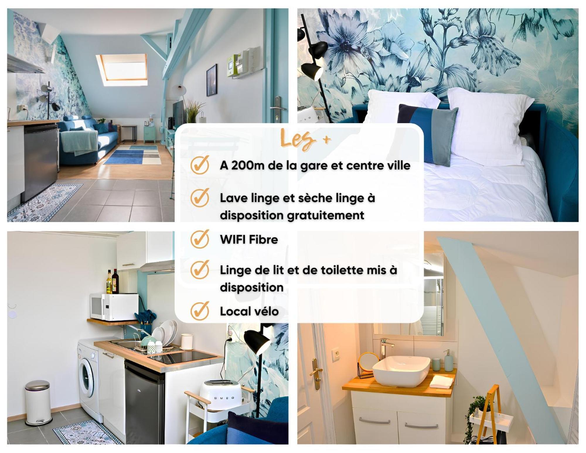 400M Gare&Centre Ville, Seche Linge, Local Velo 아미앵 외부 사진